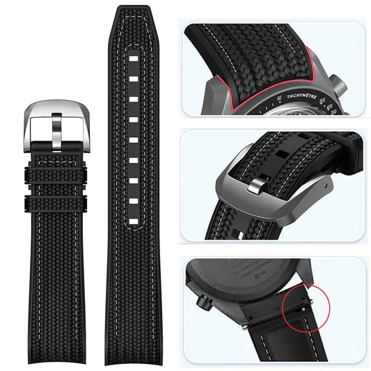 Pour Swatch X Omega joint MoonSwatch 20mm Bracelet à dégagement rapide hommes femmes extrémité incurvée tissage Silicone caoutchouc Bracelet de montre Bracelet outil