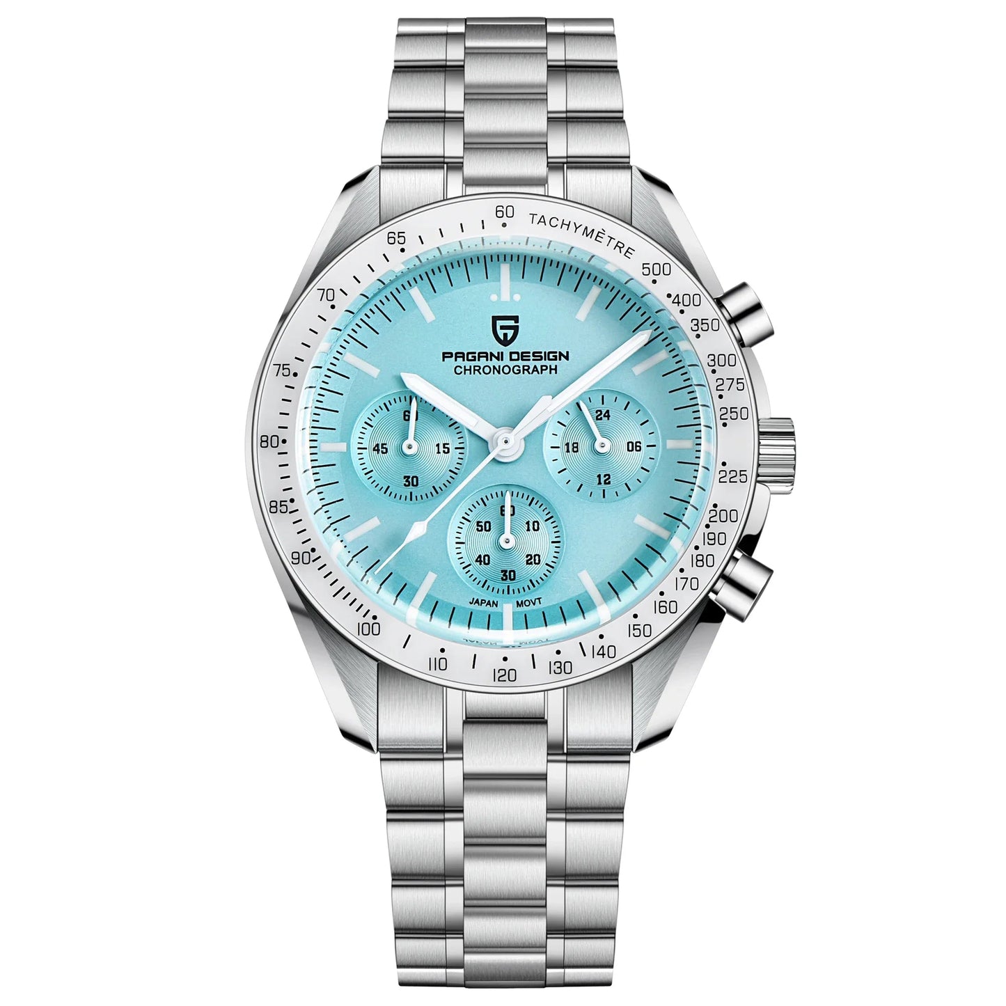 Orologio da uomo 40mm Cronografo al quarzo - PAGANI DESIGN Date AR Sapphire Sport