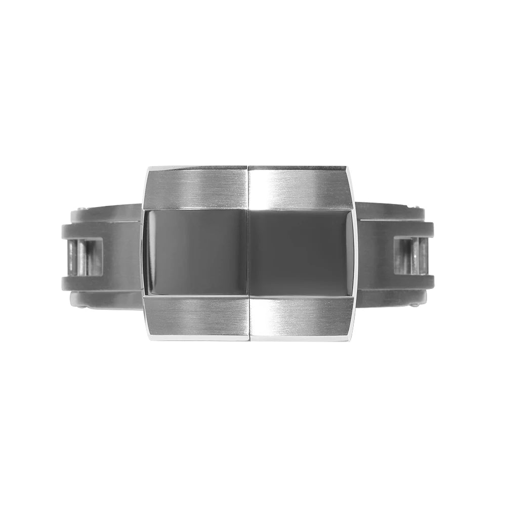 316L Stainless Steel Daytona Deployment Clasp, 16mm 18mm 20mm, Replacement, Two Tone Brushed Polished Finish Buckle