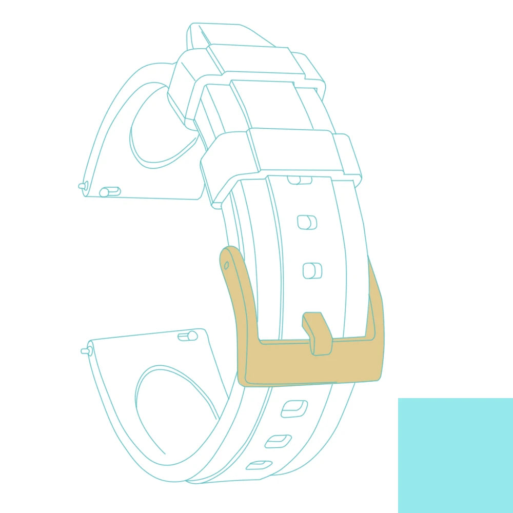 Cinturino per orologio in gomma premium - Sgancio rapido / Fibbia ad ardiglione - Universale