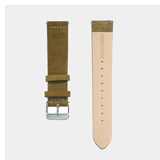 Genuine Suede Leather Vintage Watch Strap, 20mm, 22mm