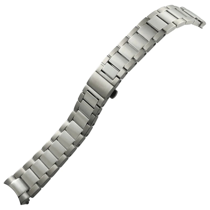 Bracelet de montre en acier inoxydable de haute qualité, extrémités courbées, 19 mm, 20 mm, 21 mm, compatible avec Omega Seamaster Aqua Terra AT150, bracelet de montre étanche.
