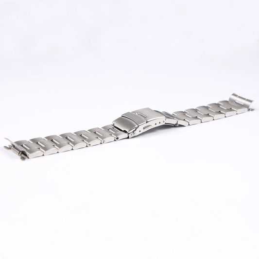 Cinturino per orologio in acciaio inossidabile spazzolato color argento da 22 mm, solido, per Seiko SKX007 SKX009 SRPA21 SRPC25 SRPA21 SRP777 con estremità curva