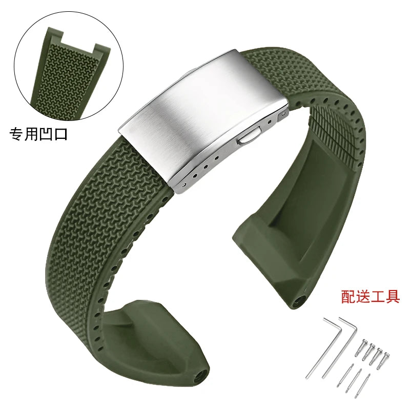 Bracelet de remplacement en Silicone liquide souple pour Casio G-SHOCK GST-B100 / GST-S110 / GST-S130 / GST-400G, bracelet de montre série G-STEEL