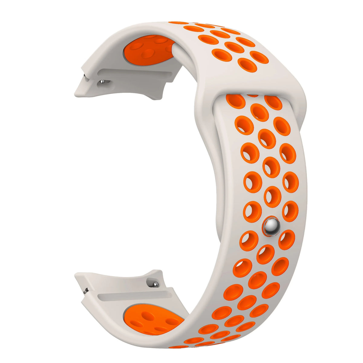 Sport-Uhrenarmband aus Silikon mit atmungsaktiven Löchern, zweifarbig, für Samsung Galaxy Watch 7/FE/6/5/4, atmungsaktives Sport-Design
