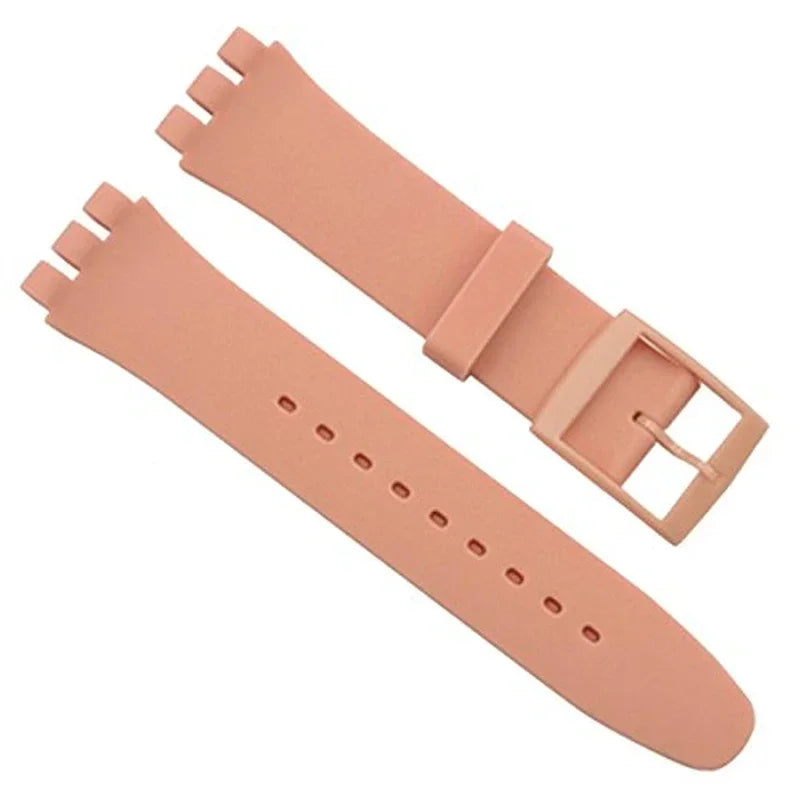 Cinturino per orologio in silicone impermeabile per Swatch, in gomma morbida, da uomo e da donna, cinturino di ricambio da 16/17/19/20 mm, accessori