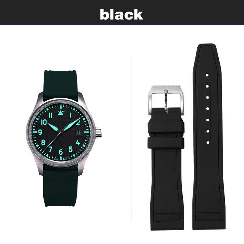 Bracelet de montre en caoutchouc pour IWC Pilot, petit Prince portugais, 20 21 22, accessoires de montre, bracelet à dégagement rapide pour hommes et femmes
