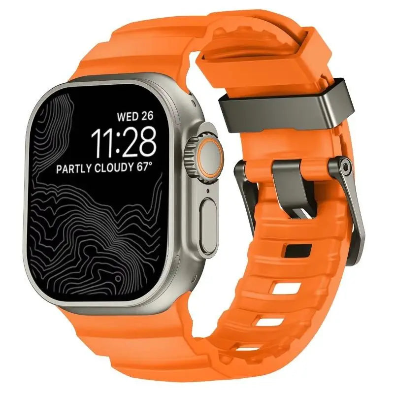 Soft Silicone Bracelet for Apple Watch Ultra 2 10 9 8 7 6 SE 5 4 for iWatch 38 40 41mm 42mm 44mm 45mm 46mm 49mm