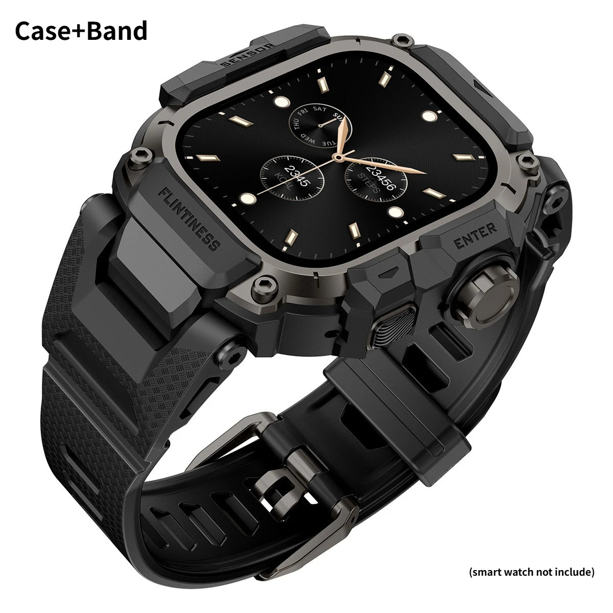 Kit de modification de luxe pour Apple Watch Ultra 3 49mm, bracelet en TPU, boîtier en acier inoxydable pour IWatch Ultra 2 1 49mm, Correa Refit Mod