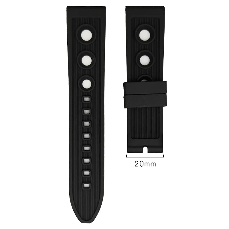 Bracelet de montre en caoutchouc naturel et silicone, 20mm 22mm, pour Breitling HéRITAGE Superocean Avenger Navitimer, bracelet de montre de sport souple, outils