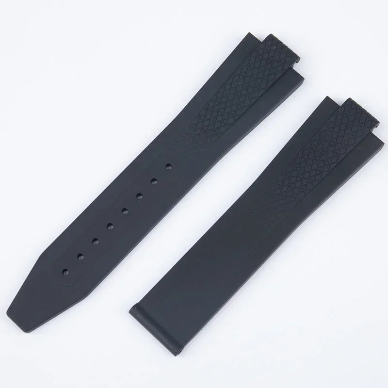 Bracelet de montre en caoutchouc fluoré FKM souple de qualité supérieure pour bracelet Longines HydroConquest GMT V.H.P. Étanche 22 mm pour cadran 41/42 mm