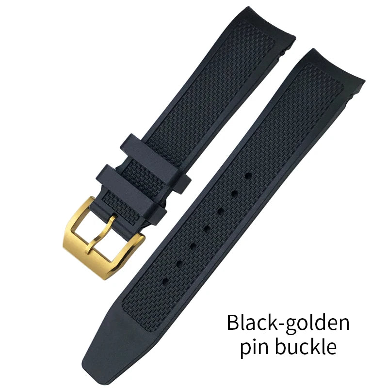 High Quality Rubber Watch Strap 19mm 20mm for IWC Pilot Watches Mark XVIII Black Blue Waterproof Silicone Bracelet Sport Straps