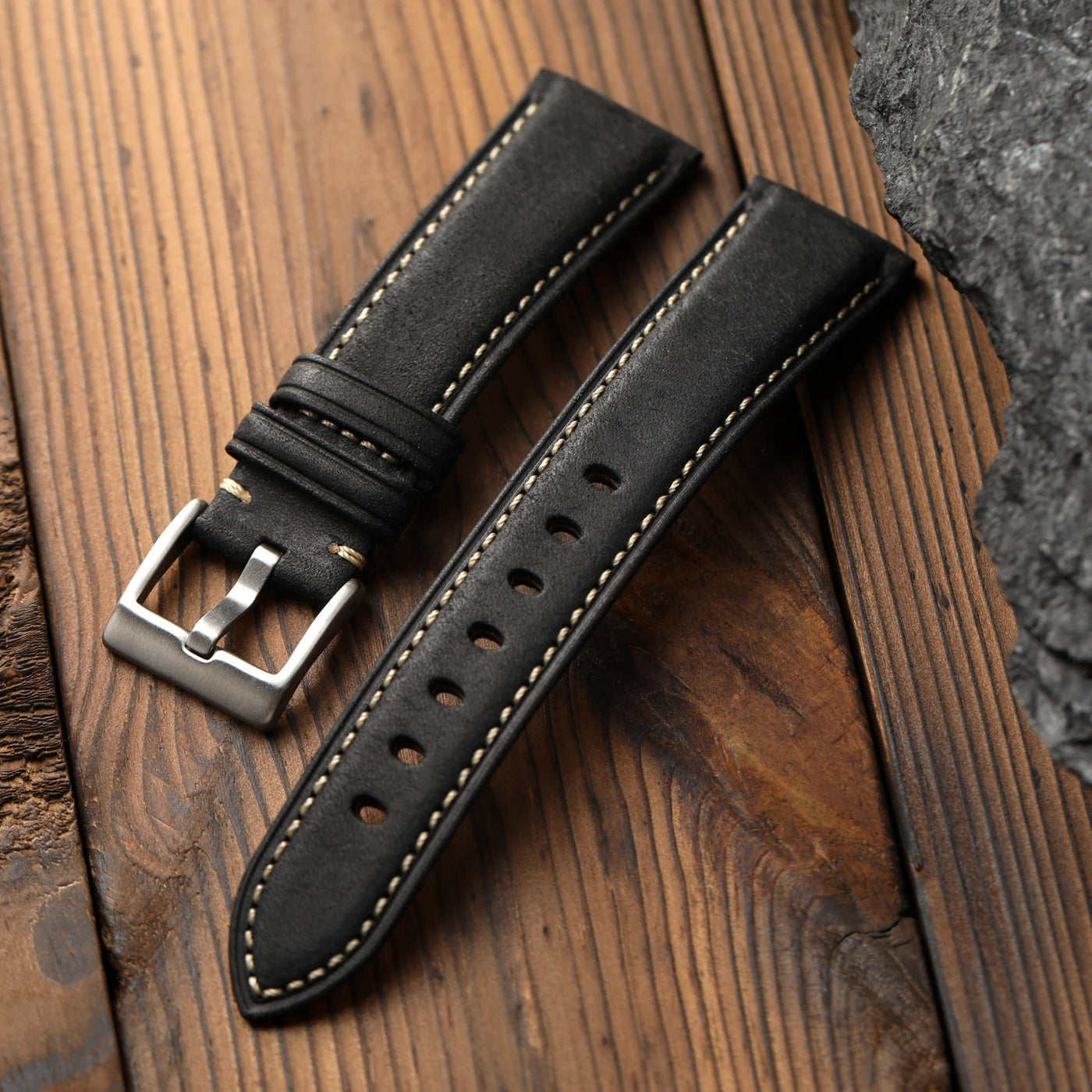Handmade Italian Leather Watch Strap, 18 19 20 21 22MM, Luxury Vintage Style, First Layer Cowhide, Suitable for Sport Mechanical Watches
