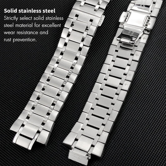 Men's Metal Watch Straps, 23mm x 12mm, 316L Stainless Steel, for Tissot 40.3mm T077 T077.417 PRX Super Player 1853