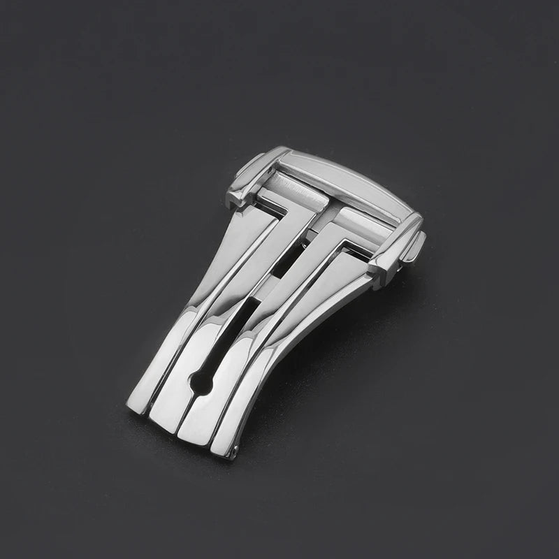 Boucle de montre pliable 16mm 18mm 20mm pour Omega, fermoirs déployants en acier inoxydable pour Seamaster, bouton de bracelet poli ou mat