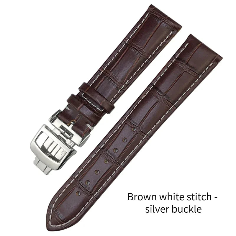 Bracelet de montre en cuir véritable, 19mm, 20mm, 21mm, 22mm, pour Jaeger LeCoultre Master Moonphase, noir, bleu, marron, vert, bracelet de montre en cuir de vache
