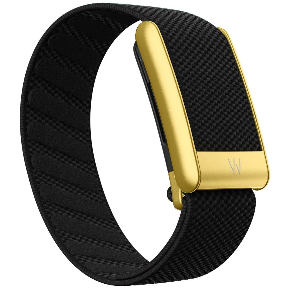Black, Silver, and Gold Bracelet for Whoop 5.0 Mg, Bracelet with W Logo, Elastic Woven Nylon Band, Sport Replacement Straps for Whoop