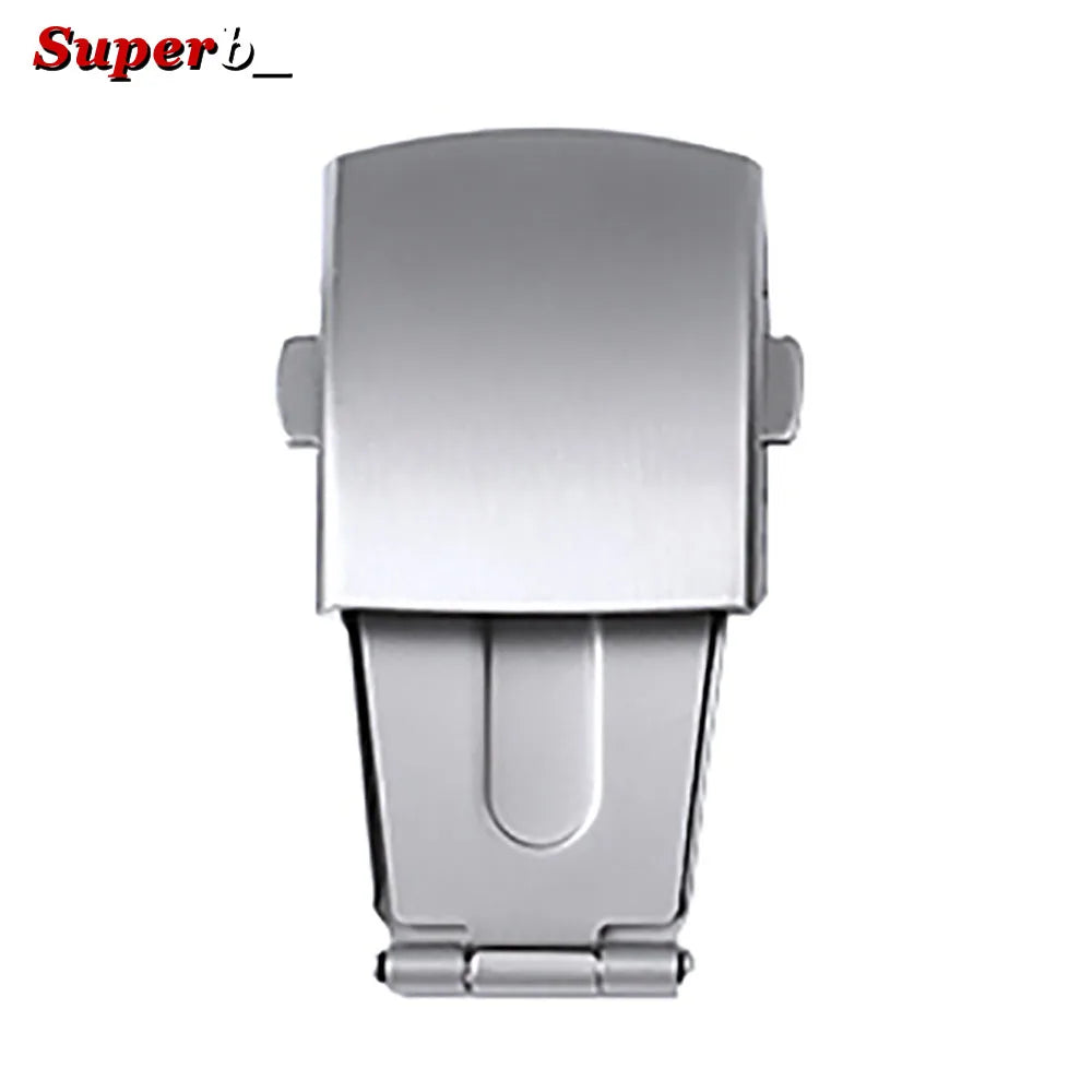 Boucle de montre pliable en acier inoxydable, 12/14/16/18/20/22mm, bouton de sécurité double pression, accessoires de bracelet de montre