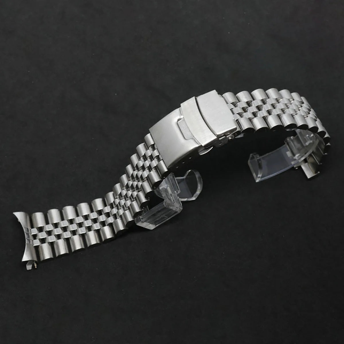 Cinturino curvo per Seiko, cinturino di lusso in acciaio inossidabile massiccio, 18/19/20/21/22/24/26mm, maglia finale ad arco, accessori per orologi da uomo