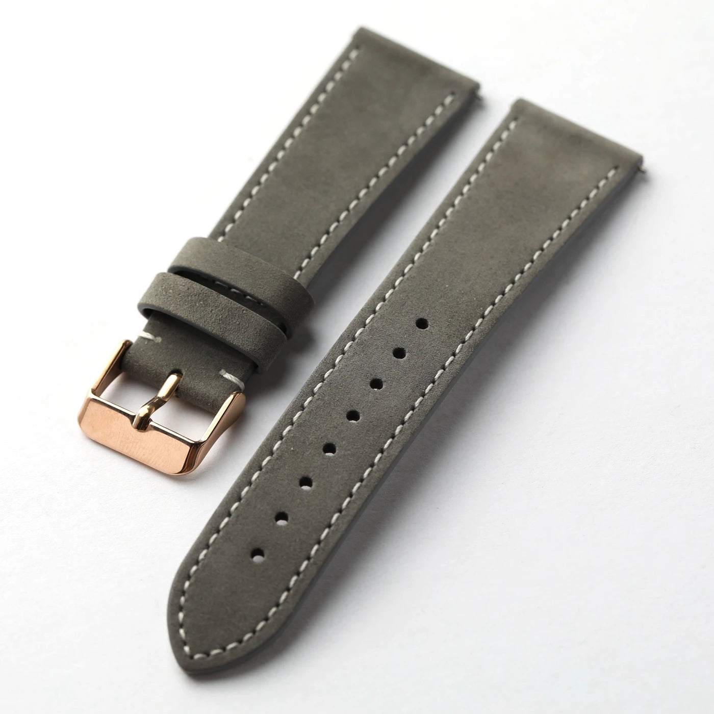 Bracelet en cuir givré fait à la main, 18 19 20 22MM, à dégagement rapide, en cuir de vache souple, vintage, bracelet de montre taille S/M pour hommes