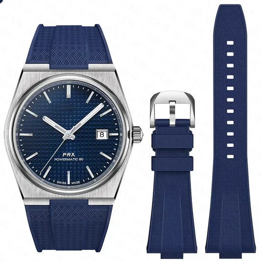 Pour Tissot PRX T137.407/T137.410 Bracelet en Silicone à dégagement rapide Super Player 40mm hommes Bracelet de montre en caoutchouc convexe 12mm