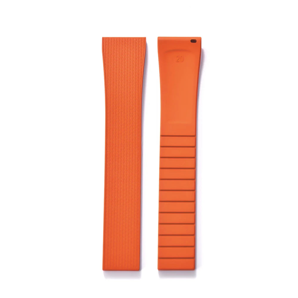 Original Stripess CTS FKM 20mm rubber watch strap for d-elug FKM CTS quick release watch strap silver butterfly buckle cut to size