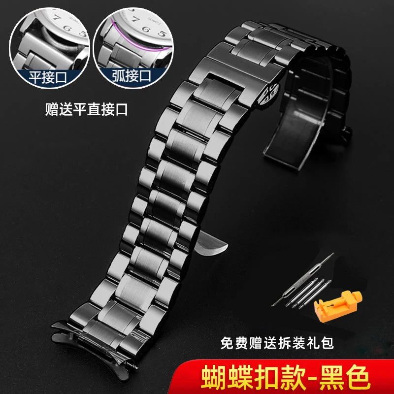 For Casio EFR-526/303/304/530/556/552 Men's BEM-506/501 Stainless Steel Watch Band Curved Bracelet 20 22 24mm