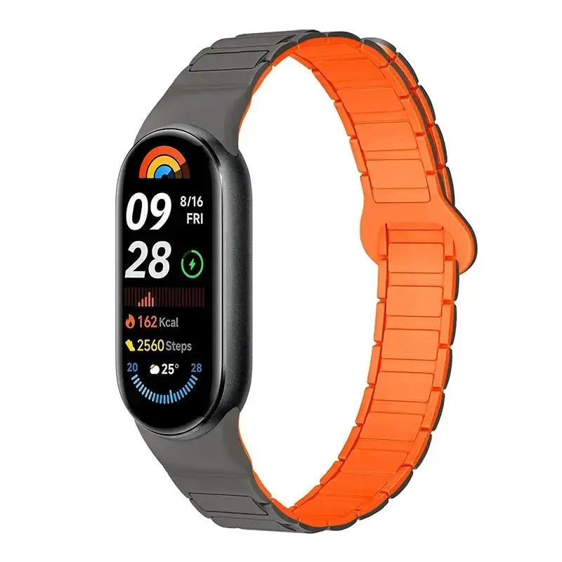 Bracelet magnétique en silicone pour Xiaomi Mi Band 10, 9, 8 – Accessoire de montre de sport