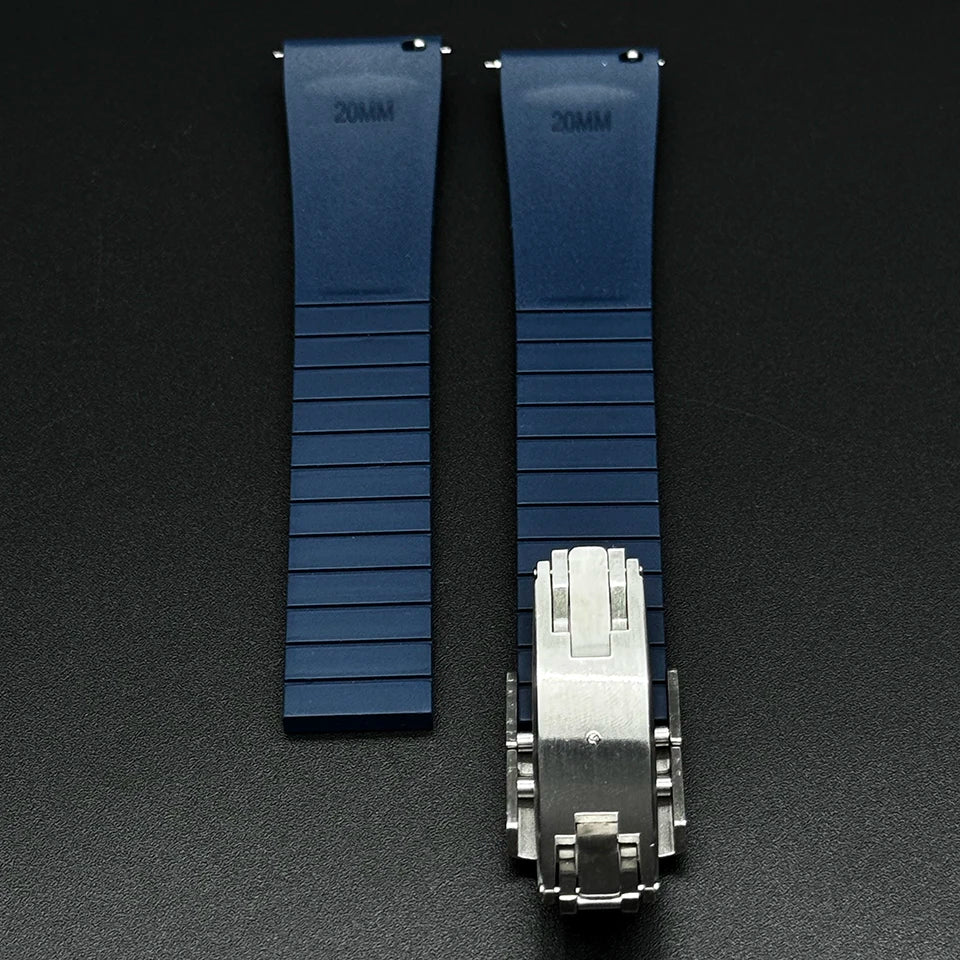 Cinturino per orologio in gomma FKM Premium - Adatto a tutte le marche - Lunghezza regolabile tramite taglio