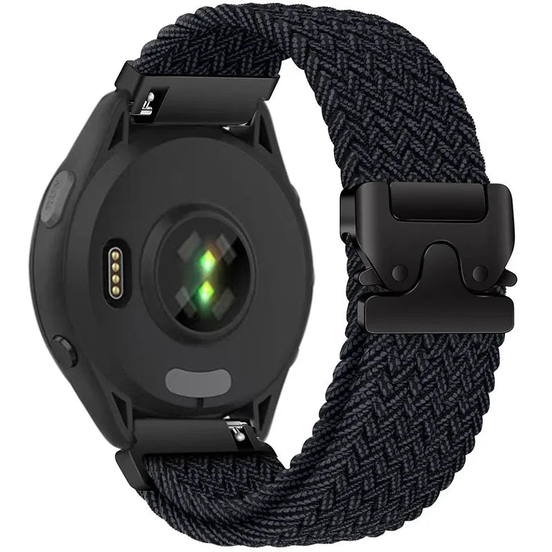 Bracelet à boucle tressée pour Garmin Forerunner 965 970 265 165 570, boucle de Parachute, bracelet de montre en Nylon Garmin Venu 4/3/2 Active 6-5