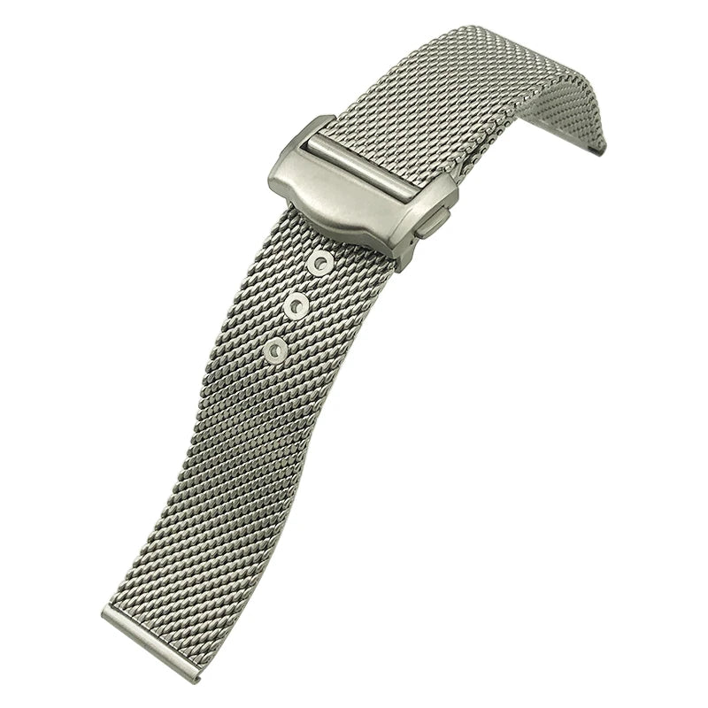 Cinturino per orologio in acciaio inossidabile 316L di alta qualità, 19mm 20mm, per Omega 007 Seamaster Speedmaster 300, Bracciali in metallo intrecciato