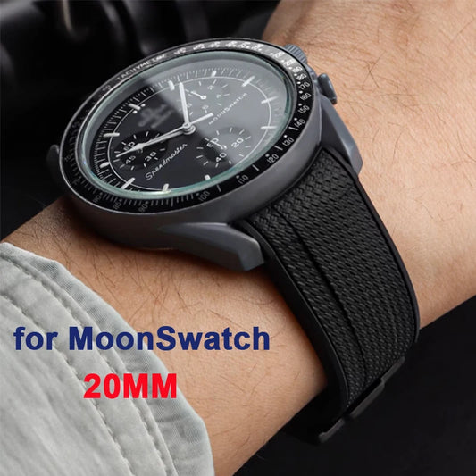 Bracelet de plongée Joint MoonSwatch 20mm pour Omega X Swatch hommes femmes Arc extrémité incurvée Bracelet en caoutchouc TPU pour outils de Bracelet de montre Rolex