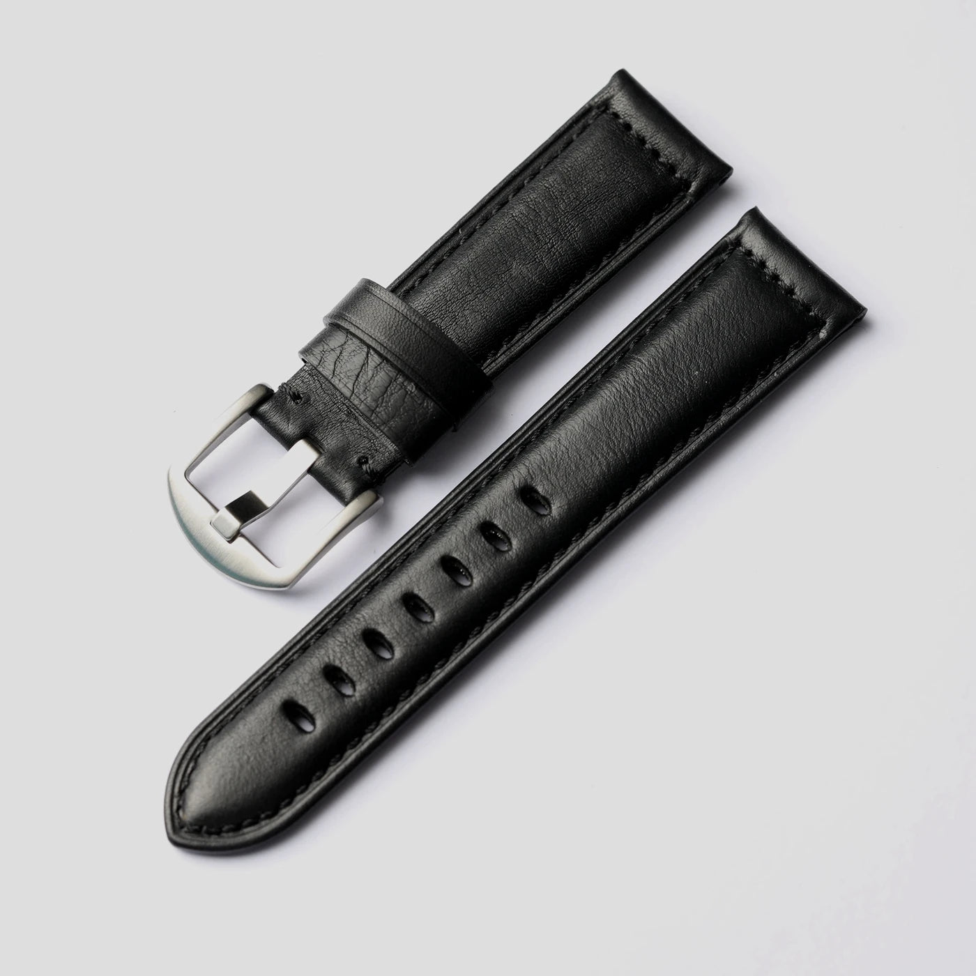 Cinturino in pelle fatto a mano nero 20 22 24 26mm, stile vintage, cinturino in pelle ispessita da uomo, compatibile con cinturino per orologio PAM