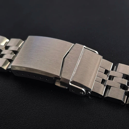 SEIKO SKX007/SKX009用ダイバーズウォッチ、22mmブラッシュド仕上げ5連ソリッドステンレススティール製交換用ブレスレット
