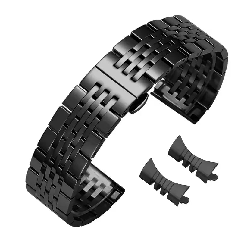 Cinturino in acciaio inossidabile argento 20mm 21mm 22mm 18mm 19mm per Tissot T006 MIDO classico Oris Seiko presage cinturino per orologio con estremità curva