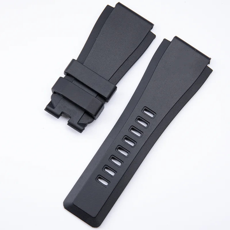 New Black Blue Nature Rubber Watch Strap, Pin Buckle, Accessories for Bell & Ross BR01 BR03 24mm Watch Band, Waterproof Outdoor Strap