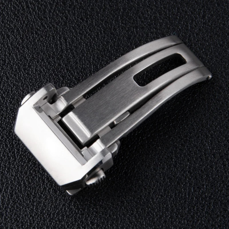 Fermoir réglable en acier inoxydable 316L de 18 mm pour bracelet Longines, boucle coulissante en cuir et caoutchouc pour Chronometer Conquest Yu