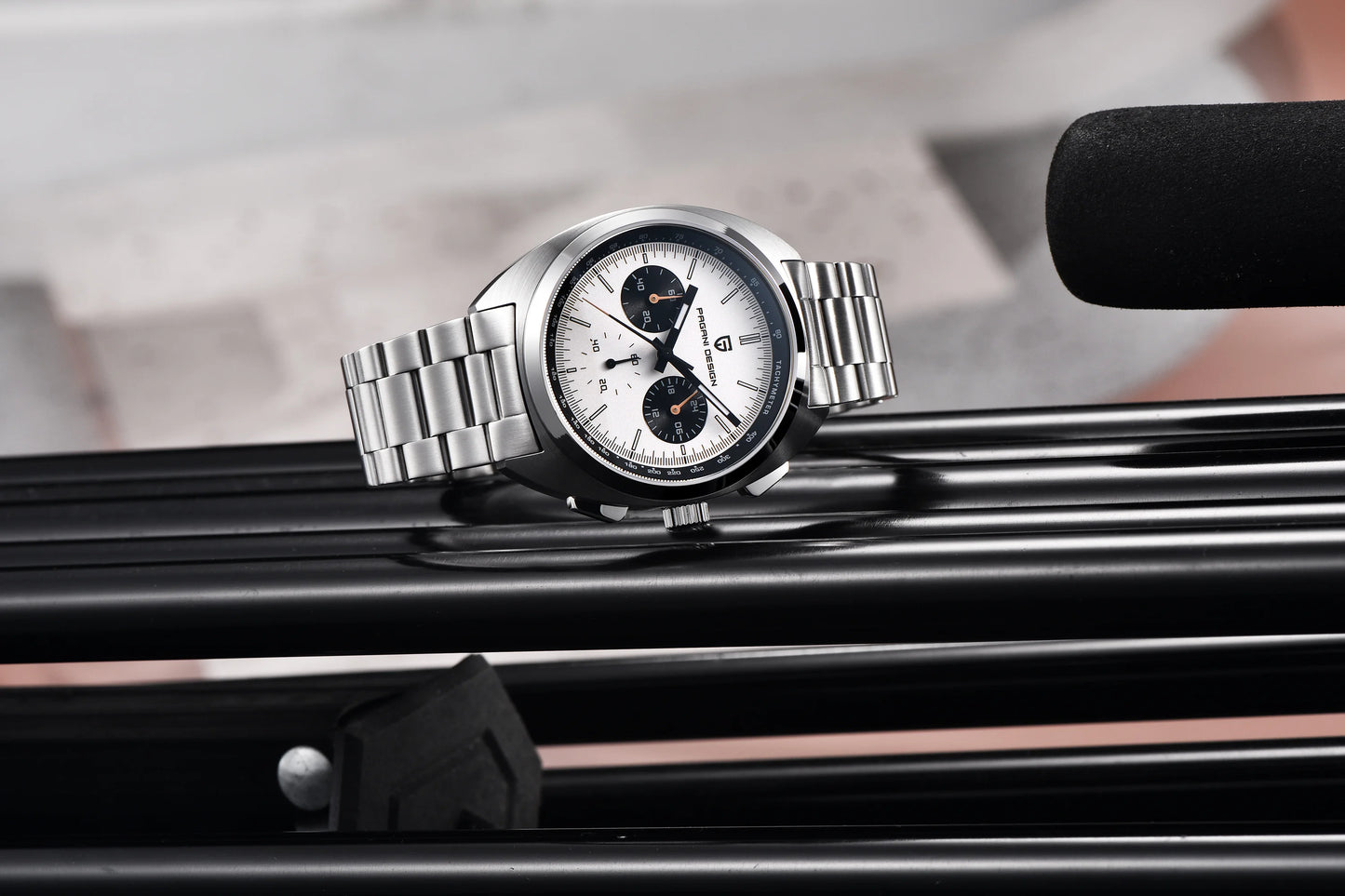 Orologio da uomo 39 mm Cronografo al quarzo - PAGANI DS Panda Dial VK63 Sapphire Sport