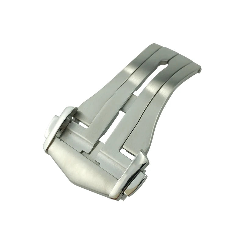 Boucle de montre pointue en acier inoxydable, 18mm, adaptée au bracelet de montre en caoutchouc et cuir Omega, déploiement, fermoir pliant, accessoires