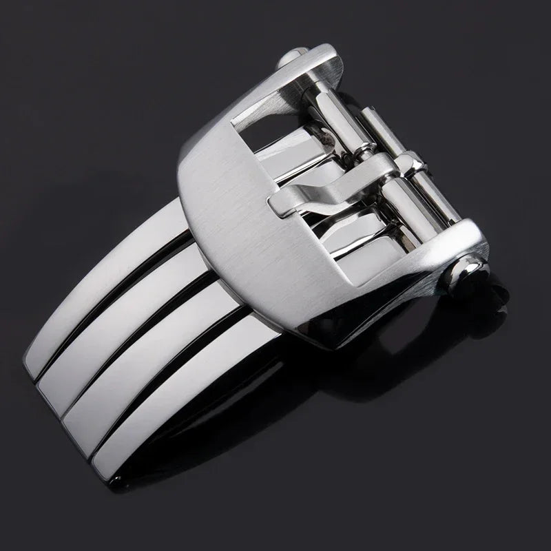 Accessoires universels, boucle pliante en acier inoxydable pour Breitling, bracelet en caoutchouc, cuir, nylon, fermoir de sécurité pour bracelet de montre de 20mm