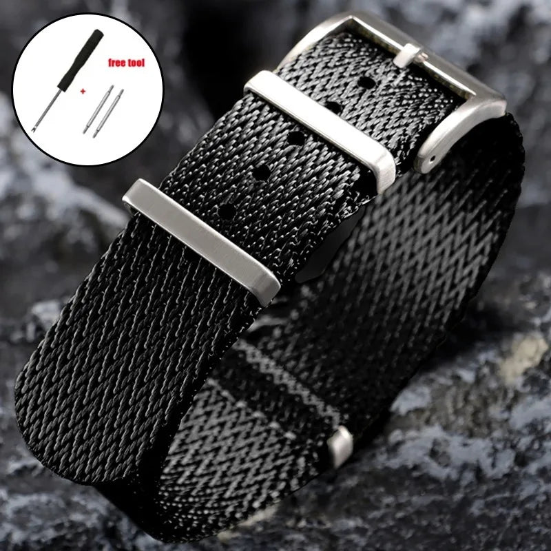 Cinturino NATO in nylon intrecciato - Per uomo e donna