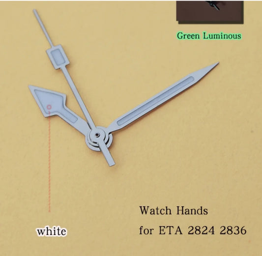Aiguilles de montre de plongée métalliques Ranger Explorer Pad, ETA 2824, 2836