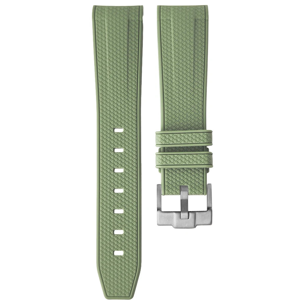 20mm Rubber Watch Strap for Tissot IWC Seiko 5 Hamilton Certina Oris Khaki Blue Brown Curved End 19mm Silicone Dive Watch Band