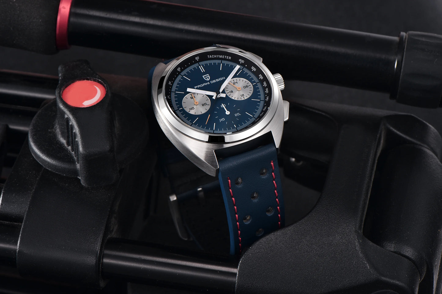 Orologio da uomo 39 mm Cronografo al quarzo - PAGANI DS Panda Dial VK63 Sapphire Sport