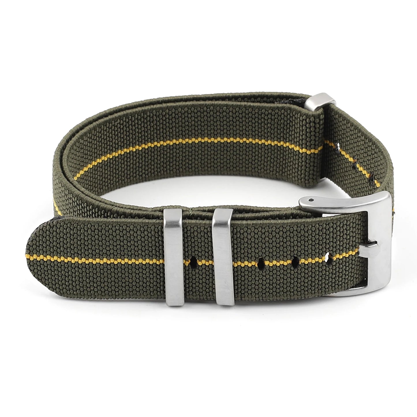 Premium Quality Nylon Watch Strap, 18mm 20mm 22mm, Black, Green, Khaki, Grey, Elastic, Replacement Bracelet for Men