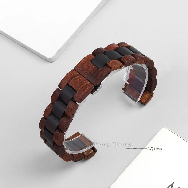 Correa de reloj de madera para Samsung Galaxy Watch 6, 5, 4, 3, Huawei Watch GT2, GT3, Amazfit, pulsera GTS