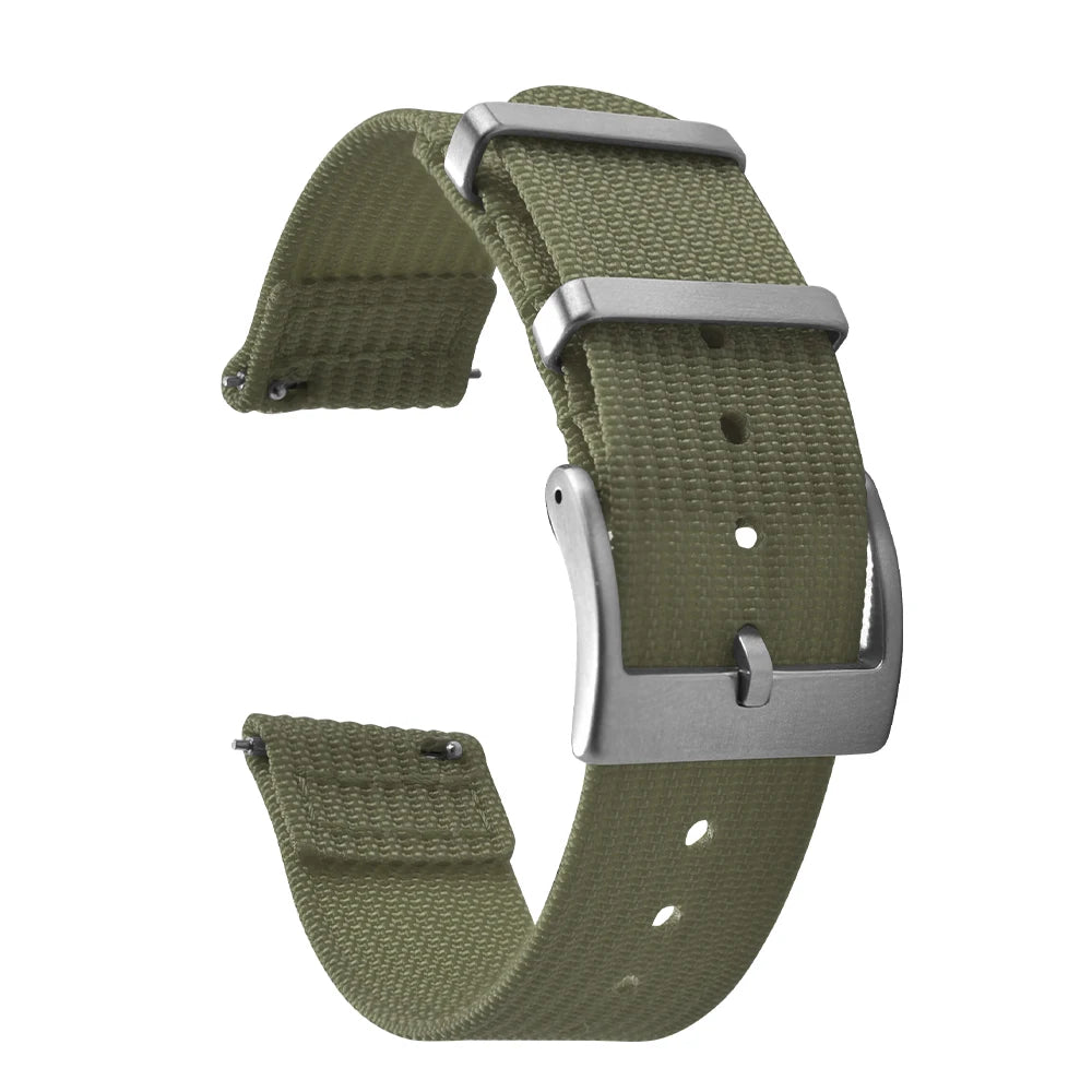 Two-piece new grooved Nylon quick release watch strap 18mm 20mm 22mm watch band Accessories for military bracelets