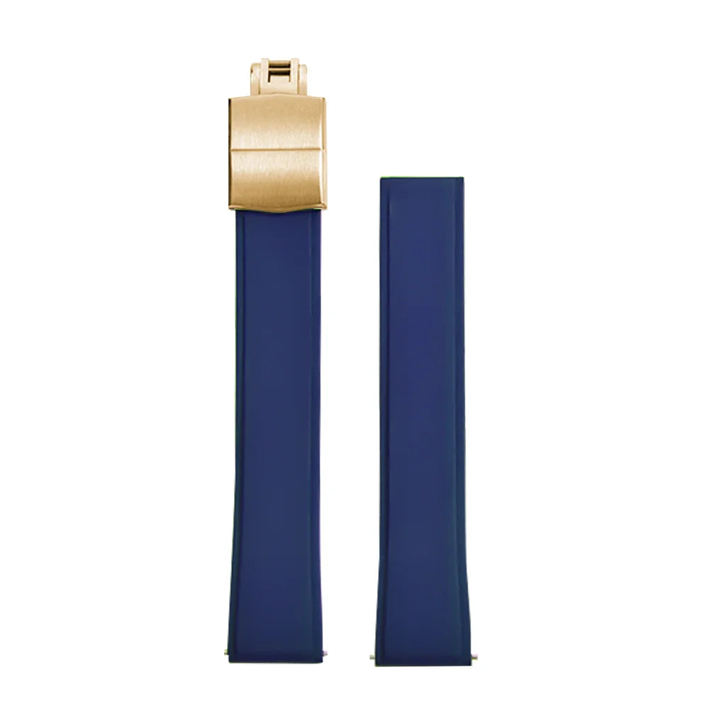 CTS – FPM Fluoro Rubber Watch Straps, 19/20/21/22mm, Quick Release Butterfly Buckle, Unisex Soft Cut-to-Size Diving Belts