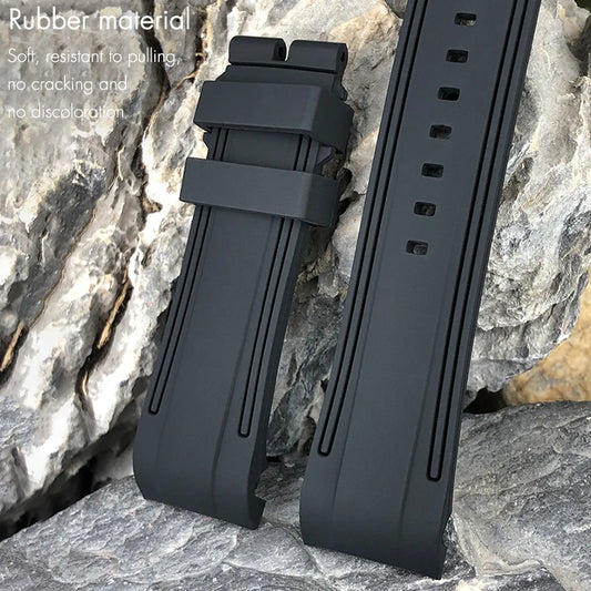 Cinturino per orologio in gomma di alta qualità con estremità curve, 24mm, per DIESEL ON 57mm, oversize, DZ7395, DZ7396, DZ7370, DZ7333, cinturino da uomo
