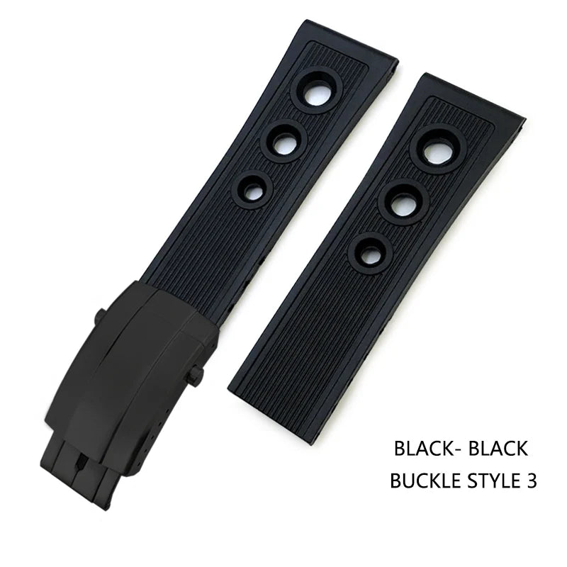 Bracelet de montre en caoutchouc de Silicone, 19mm 20mm 21mm 22mm 23mm 24mm, adapté au bracelet de montre Breitling Avenger Heritage Superocean Tudor Longines